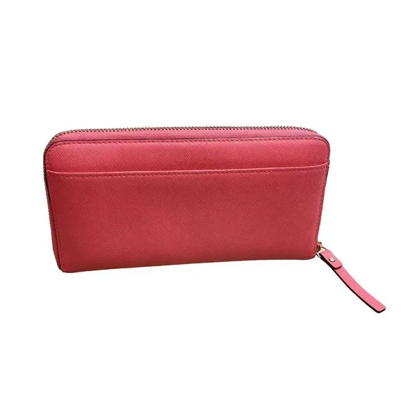 Kate Spade New York Saffiano Leather Zip Around Accordion Phone Wallet Pink - Picture 4 of 8